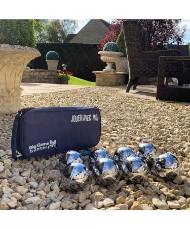 Big Game Hunters 8 Boules Set - Rust Protected Engraved and Luxurious Canvas Carrier Bag Robust International Shipping Available - Buy Online on GoSupps.com