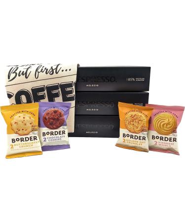 Nespresso Vertuo Coffee Capsules - Melozio - 3 Boxes (30 Pods) Bundled with Border Biscuits Selection & Giftable Tote Bag - Buy Online on GoSupps.com