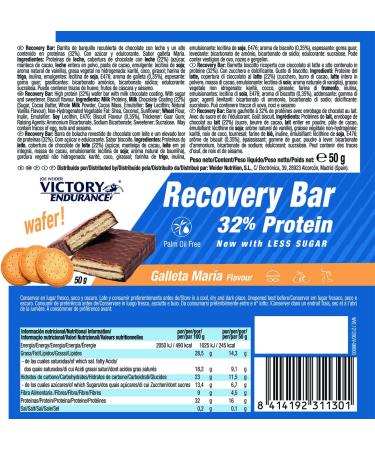 Victory Endurance Recovery Bar (12x35g) Go t Biscuit Barre Gaufrette Prot in e de R cup ration Post-entra nement Avec 32% de Prot ines par Barre et Enrobage au chocolat Effet Rassasiant - Buy Online on GoSupps.com