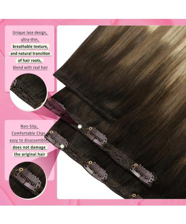 Youngsee Balayage Clip-in Hair Extensions | Real Hair Brown to Blonde | 35cm - 7PCS - Buy Online on GoSupps.com