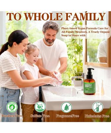 Tuteshow Castile Soap Liquid Base Individually Wrapped All-In-1 Pure Castile Persimmon Soap with Lavender Oil Suitable for Odor Control Hand Dishes Laundry Home Cleanser 10.12 fl.oz - Buy Online on GoSupps.com