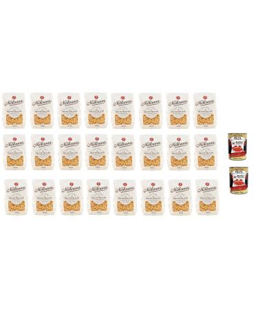 24 x La Molisana Ditali N. 45 Pasta Lenta Lavorazione Pasta Made of Dough Wheat Semolina Bronze Drawing 500 g + 2 x Italian Gourmet Polpa