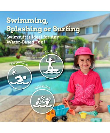 Juicy Bumbles Baby Swimsuit - Short Sleeve Toddler Swimming Costume - Mermaid Design - 3-4 Years - Buy Online on GoSupps.com