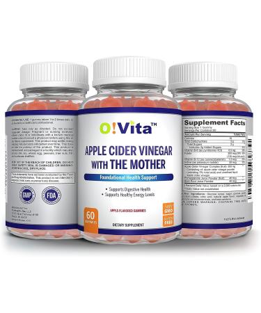 VITA Apple Cider Vinegar Gummies with Pomagranate, Beet Root, Vitamin B12 - 60 Non-GMO Apple Flavored Gummies | Gluten-Free, Vegan, Energy Boost | 2-Month Supply - Buy Online on GoSupps.com