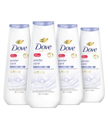 Dove Limited Edition Body Wash Winter Care 4 Count for Renewed, Healthy-Looking Skin with 24hr Renewing MicroMoisture Gentle Cleanser Instantly Moisturizes Dry Skin 20 oz