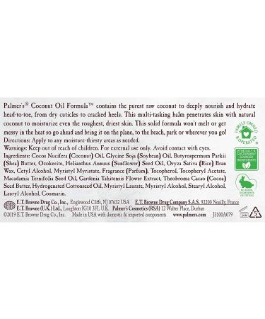 Palmer's Coconut Oil Formula Balm 3.5 oz - Deeply Moisturizing & Nourishing Skin - Buy Online on GoSupps.com