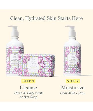 Beekman 1802 Hand Wash & Lotion Ceramic Caddy Set - Goat Milk Hydrating Formula for Sensitive Skin - Cruelty-Free Lilac Dream - 12.5 oz Each - International Shipping - Buy Online on GoSupps.com
