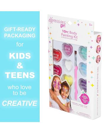 Expressions Girl 10pc Body Painting & Face Painting Kit - Trendy Kids Face Paint & Rainbow Body Makeup for International Shipping - Buy Online on GoSupps.com
