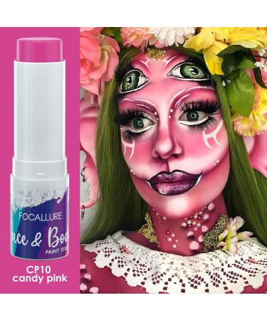 FOCALLURE Face Body Paint Stick - Hypoallergenic Eye Black for Sports & Halloween Cosplay - Professional Makeup Kit in Candy Pink CP10 - Buy Online on GoSupps.com