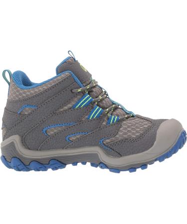 Merrell Chameleon 7 Access Mid WTRPF Hiking Boot Big Kid - Grey/Blue | Sizes 5 | Ages 8-12 - Buy Online on GoSupps.com