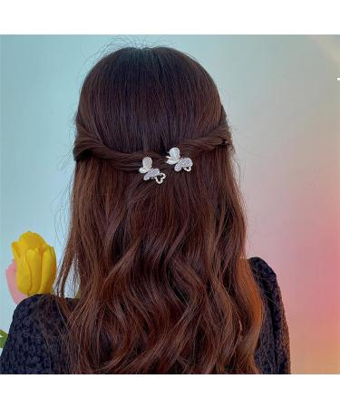 JIEKRIHLO 2 Pcs Butterfly Hair Clips - Small Cute Design for Women and Girls | Perfect Gift for Her - DD001 - Buy Online on GoSupps.com