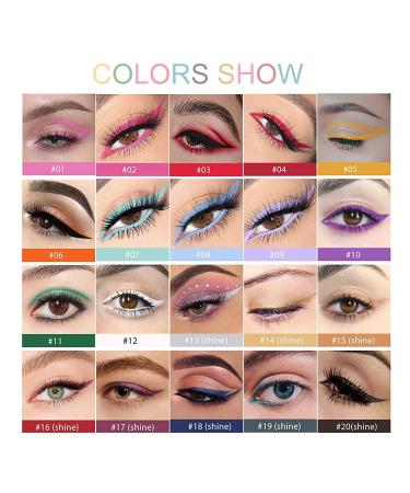 Bonnie Choice 20 Pc Colored Eyeliners Set - Long Lasting Waterproof Eye Makeup Liners for Women - Buy Online on GoSupps.com