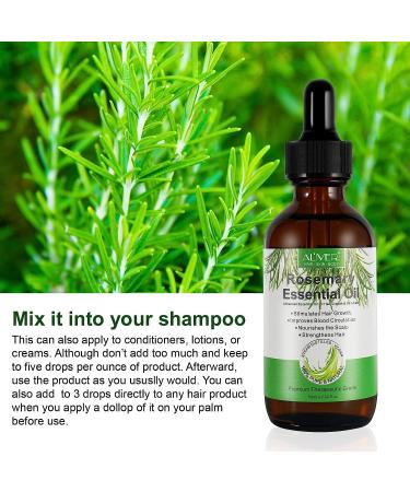100% Pure Organic Rosemary Essential Oil for Hair Growth, Eyebrow and Eyelash Nourishment - 60ML - Buy Online on GoSupps.com