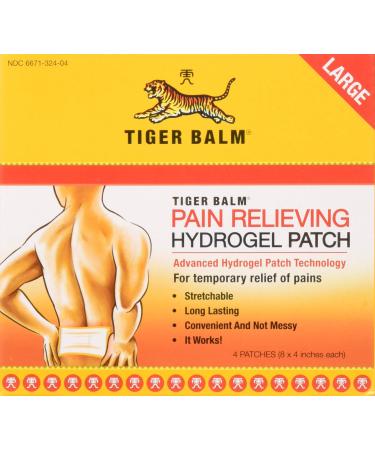 Tiger Balm Pain Relieving Patch Large 4 Each 4 Count (Pack of 3)