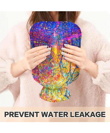 Naanle 2L Hot Water Bottle with Lid | Autumn Oil Painting | Back Pain Relief & Cold Therapy Hand/Foot Warmer - Buy Online on GoSupps.com