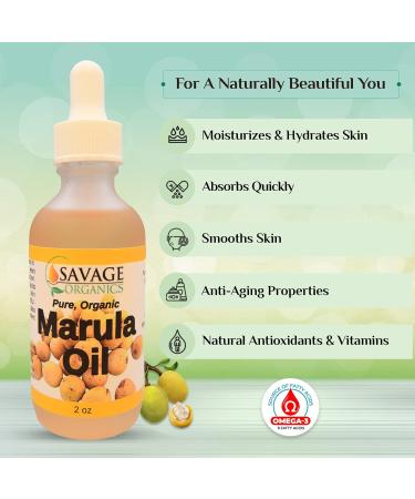 Organic Cold Pressed Marula Oil - Natural Facial & Hair Oil 2 oz | Premium Quality - Buy Online on GoSupps.com
