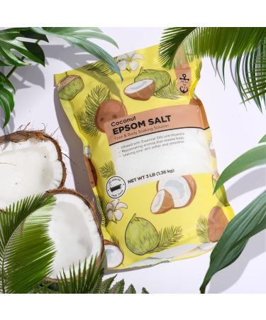 Relaxing Epsom Bath Salts with Lavender, Coconut, & Eucalyptus Mint Scent - 3 lb x 3 Set for Women | Bulk Spa Epsom Salt for Soaking - Buy Online on GoSupps.com