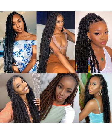 30 Inch Butterfly Locs Crochet Hair 6Packs | Pre-Twisted Long Distressed Goddess Faux Locs | Pre-Looped Soft Synthetic Hair Extensions | 1B# Color - Buy Online on GoSupps.com