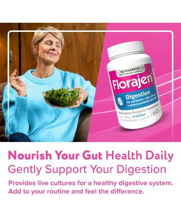 Florajen3 Digestion High Potency Refrigerated Probiotics | Restores Balance in Digestive System | for Antibiotic Side Effects | 60 Capsules 60 Count (Pack of 1) - Buy Online on GoSupps.com