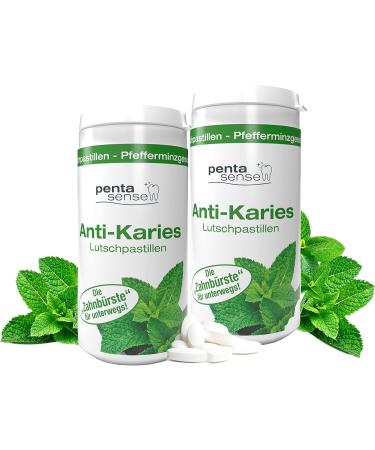Penta -Sense Xyliti Anti-Caries Lollipops with Peppermint - 2x150 Pieces for Enamel Protection Against Plaque & Acidity - International Shipping Available - Buy Online on GoSupps.com