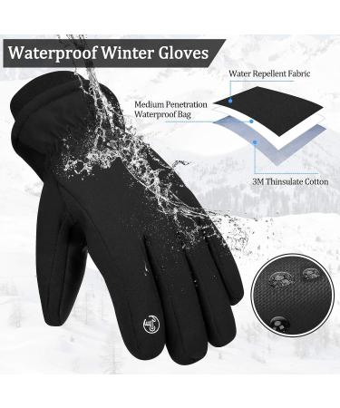 Cevapro -30 Winter Gloves Waterproof Touchscreen Thermal Ski Gloves | Large Black - Buy Online on GoSupps.com