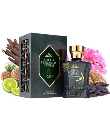 Spiced Bergamot & Orris Arabian Cologne For Men Eau De Parfum (2.5 Oz) Long Lasting Perfume For Men Blended With Sweet & Spicy Notes of Sage Oud & Tonka Premium Valentine s Day Gifts