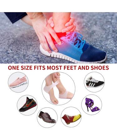 Silicone Heel Protector & Gel Heel Cups Set - Relief for Plantar Fasciitis Heel Pain & Blisters - 4 Pieces for Men & Women - Buy Online on GoSupps.com