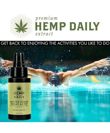 Hemp Daily Active Spray | Hemp Spray with Essential Oils | Vegan Organic Ingredients | 2 Fluid Ounces 3 Pack Classic Mint 2 Fl Oz (Pack of 3) - Buy Online on GoSupps.com