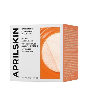 APRILSKIN Carrotene Clarifying Pads for Oily, Sensitive, Acne-Prone Skin | Vegan & Cruelty-Free Exfoliating Pads with Acne-Fighting & Pore-Tightening Benefits | 60 Pads, Sulfate & Artificial Fragrance-Free - Buy Online on GoSupps.com