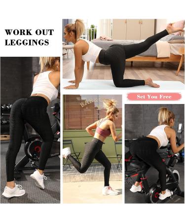 ViCherub Scrunch Butt Leggings for Women - TIK Tok Butt Lifting Yoga Pants, Tummy Control, High Waisted Booty Tights - Black, Large - Buy Online on GoSupps.com