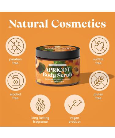 QKNatur- Apricot Kernel Body Scrub 300ml. With extracts of Orange Blossom Chamomile Rose and Hamamelis. Exfoliates and nourishes the skin - Buy Online on GoSupps.com