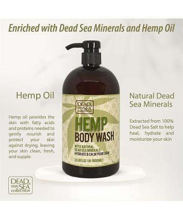 Dead Sea Collection Hemp Body Wash Set | Hydrating & Calming Dead Sea Minerals | 2-Pack (67.6 fl.oz) - Buy Online on GoSupps.com