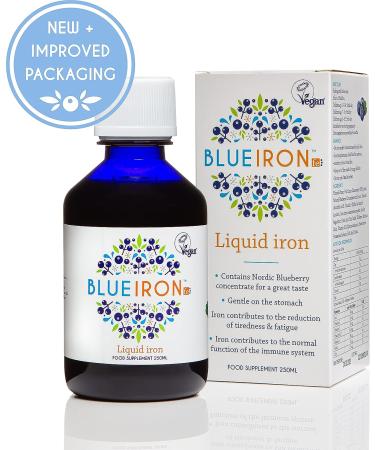 Iron Liquid Mineral Supplement with Nordic Blueberries | Antioxidant-Rich Formula - Buy Online on GoSupps.com