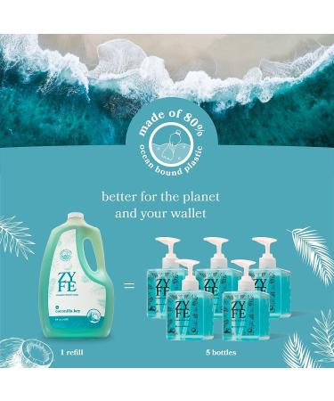 ZYFE Vitamin Hand Soap Refill - Plant Derived Moisturizing Liquid Hand Soap with Coconilla Essential Oil Fragrance - 64oz - Buy Online on GoSupps.com