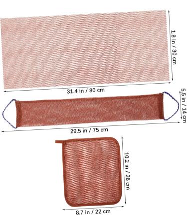 PLAFOPE 1 Set Bath Towel Exfoliating Washcloth African Net Cloth Body Scrubber Exfoliator Towels Brown Nylon - Buy Online on GoSupps.com