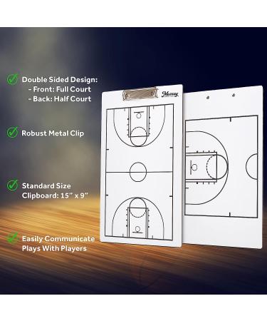 Murray Sporting Goods Basketball Coaches Clipboard | Double-Sided Dry Erase Marker Whiteboard for Coaching - Buy Online on GoSupps.com