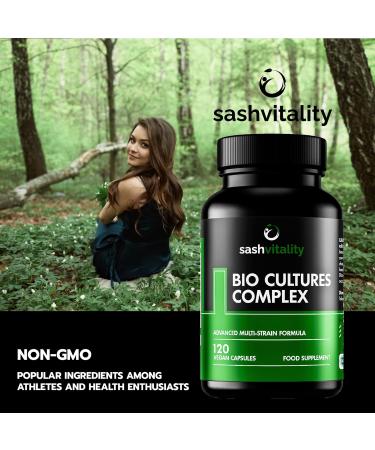 Bio-Cultures Complex Probiotics for Adults | 120 Vegetarian Capsules | UK Made | Sash Vitality - Buy Online on GoSupps.com