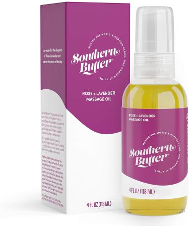 Southern Butter All-Natural Intimate Massage Oil - Rose & Lavender 4 oz | Best International Shipping - Buy Online on GoSupps.com