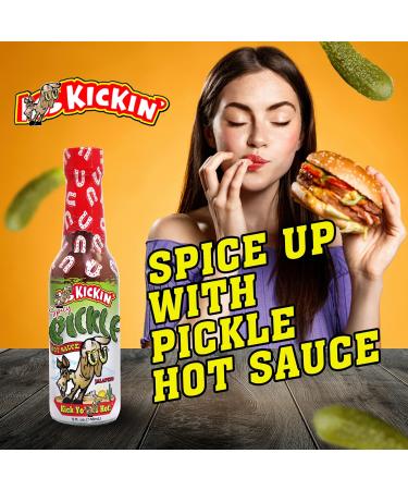 Hot Sauce Spicy Pickle Flavoured - 5 oz - Premium Gourmet Jalapeno Sauce for Chicken Wings and Burgers Perfect Stocking Stuffers or Christmas Gifts for the hot sauce fan-Try if you Dare! - Buy Online on GoSupps.com