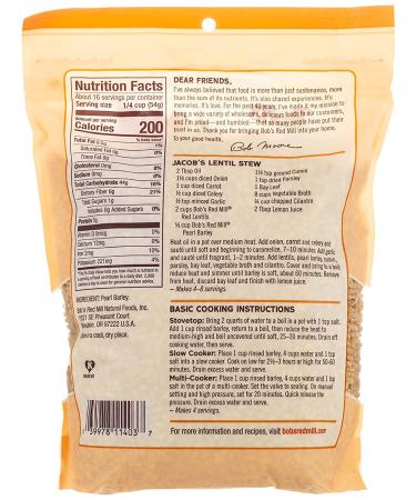 Bob's Red Mill Pearl Barley - 30oz Nutrient-Dense Whole Grain | Healthy Cooking - Buy Online on GoSupps.com