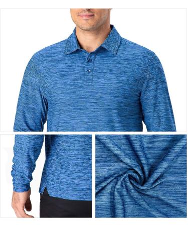 NAVISKIN Men's Polo Shirts | Quick Dry UPF 50 Golf Shirts | Navy, Large | Moisture Wicking, Long & Short Sleeve - Buy Online on GoSupps.com