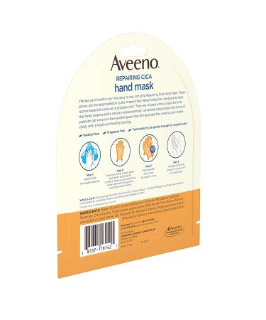 Aveeno Repairing CICA Hand Mask with Prebiotic Oat and Shea Butter - 3 Pack, Paraben-Free, Fragrance-Free - Buy Online on GoSupps.com