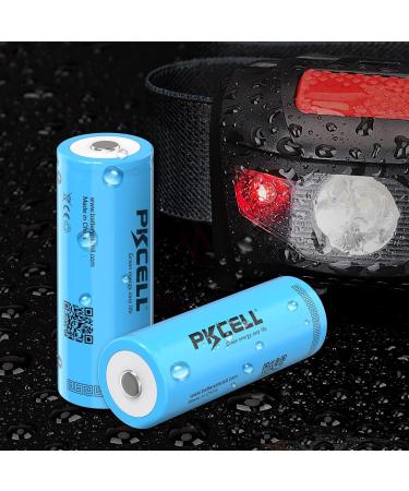 ICR18500 Rechargeable Li-Ion Batteries 3.7V 1400mAh - Flat Top for Flashlights & Solar Lights (4 Pack) - Not AA or AAA Size - Buy Online on GoSupps.com
