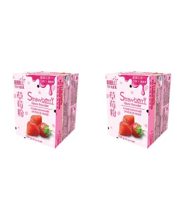Value Pack: Bubble Tea 123 Instant Powder - Tapioca Powder - Boba Tea Pearl (Strawberry Pack of 2) Strawberry 25 g (Pack of 12)