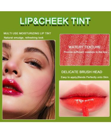 Buy 6 Colors Korean Velvet Water Lip Tint Set - Long Lasting Waterproof Lip & Cheek Tint Non-Stick Cup - International Shipping Available - Buy Online on GoSupps.com