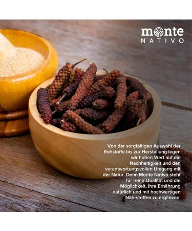 Long Pepper Monte Nativo 250g - 100% Natural Pure Long Peppercorns for Cooking | Ideal for Pepper Mill - Buy Online on GoSupps.com