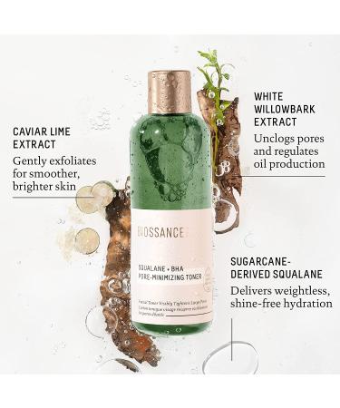 Biossance Squalane + BHA Pore Minimizing Toner - 4.5 fl oz | Clearer, Smaller-Looking Pores | Gently Exfoliates and Hydrates for Smooth Skin - Buy Online on GoSupps.com