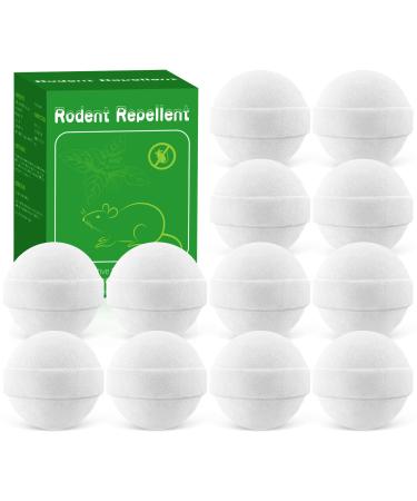 12 Pack Rodent Repellent Natural Peppermint Oil Mouse and Rats Repellent Peppermint Pest Control Balls for Mice Roaches Moles Squirrels Ants Moths Indoor & Outdoor Use Safe for Pets & Kids