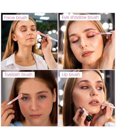 Shop WLLHYF 10-Piece Marble Makeup Brushes Set | Soft Pink Bristles for Eyeshadow Foundation & More - Professional Cosmetic Tools - Buy Online on GoSupps.com