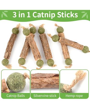 6 Pieces Catnip Sticks & Matatabi Cat Toys | Natural Interactive Chew Toys for Cats - Buy Online on GoSupps.com